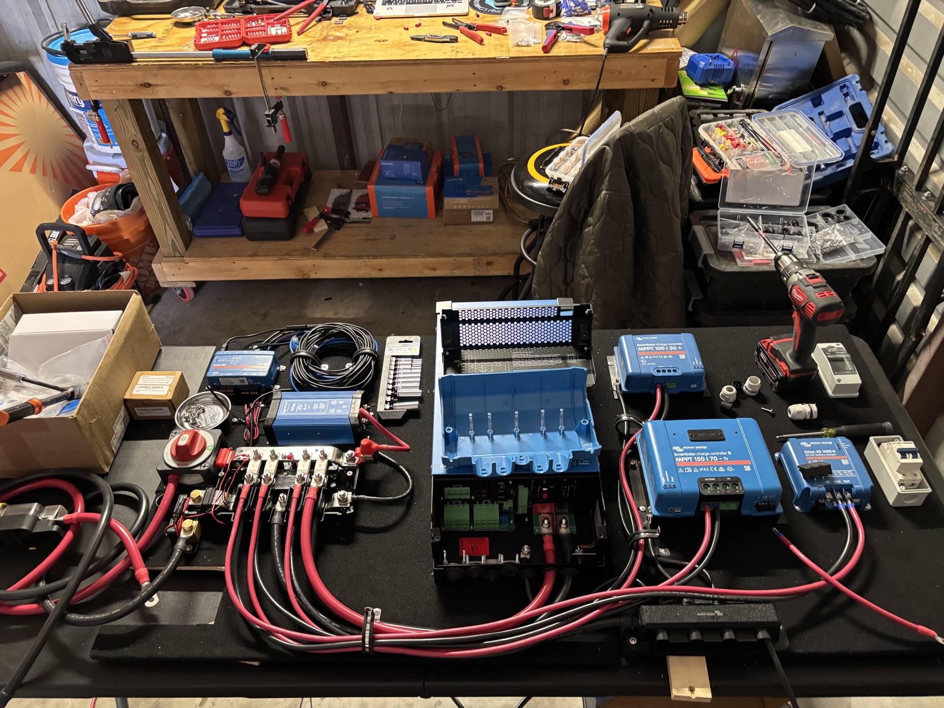 System build in progress on workbench